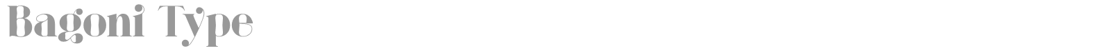 Bagoni Type font preview